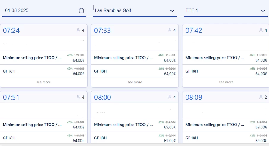 La Ramblas green fees